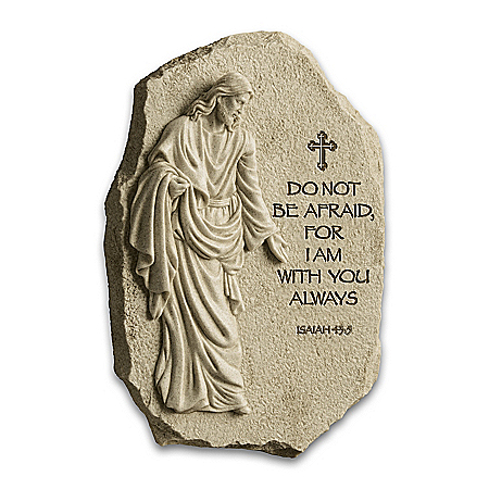 I Am With You Always Religious Plaque Sculpture