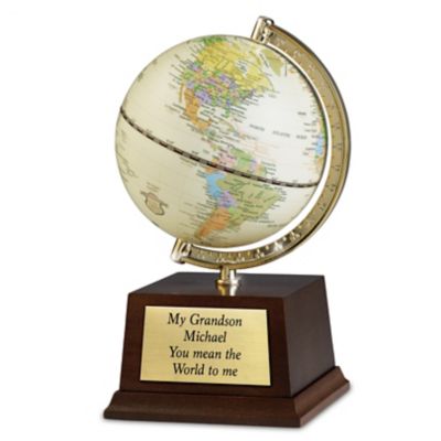 My Grandson, You Mean The World To Me Personalized Globe Sculpture