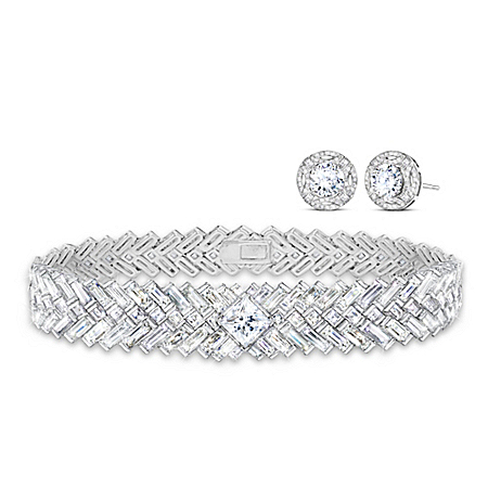 Love Reigns Royal Wedding-Inspired Diamonesk Earrings And Bracelet Set