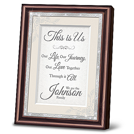 This Is Us Personalized Poem Frame With Mahogany Finish