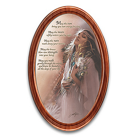 Lee Bogle The Earth's Blessings Framed Oval-Shaped Collector Plate