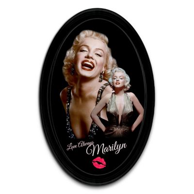 Love Always, Marilyn Monroe Framed Oval-Shaped Collector Plate