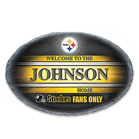 Pittsburgh Steelers Personalized NFL Outdoor Welcome Sign