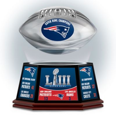 New England Patriots Super Bowl LIII Championship NFL Levitating Football Sculpture