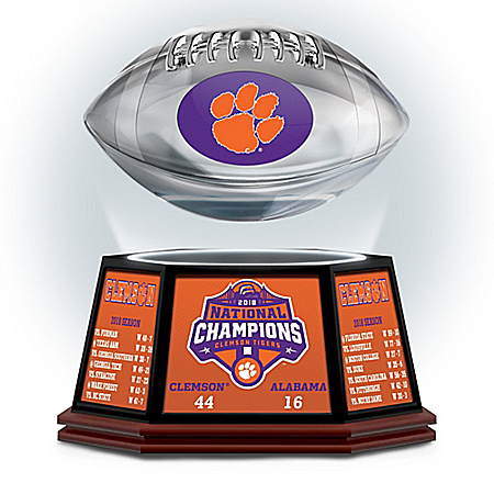 Clemson Tigers 2018 Football National Champions Illuminated Levitating Football
