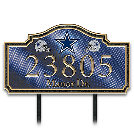 Dallas Cowboys Personalized NFL Outdoors Address Sign