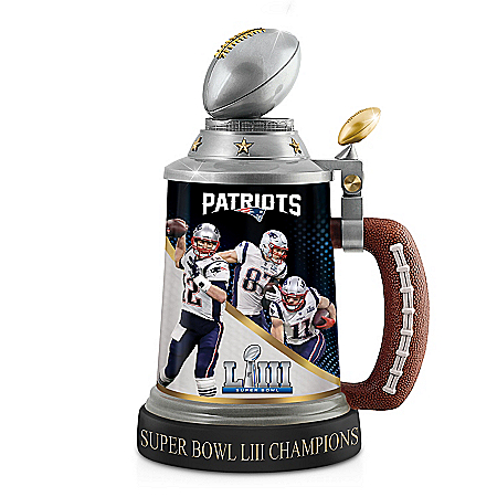 New England Patriots Super Bowl LIII Champions NFL Stein