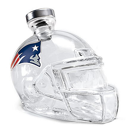 New England Patriots Glass Helmet Decanter