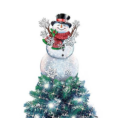 Dona Gelsinger Snowflake Projection Snowman Tree Topper