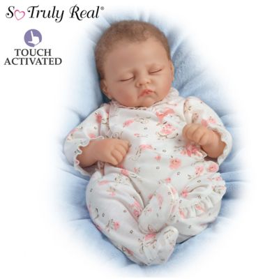 Rooted Hair Ashton-Drake Claire lifelike baby Girl Doll Weighted Silicone 