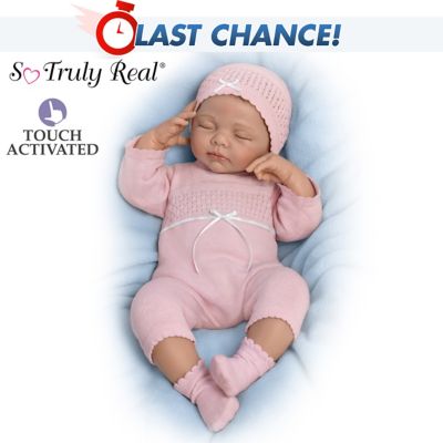 breathing baby doll with heartbeat