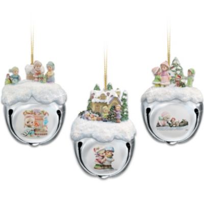 Precious Moments Christmas Sleigh Bells Ornaments: Set Of Three