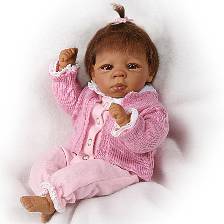 Tiny Miracles Kendall Vinyl Lifelike African American Collectible Baby Doll
