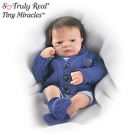 Tiny Miracles Open Eye Charlie Miniature Realistic Baby Boy Doll