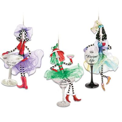 Dolly Mama's Happy Hour Ornament Set: Set Three