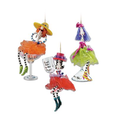 Dolly Mama's Happy Hour Ornament Set: Set Four