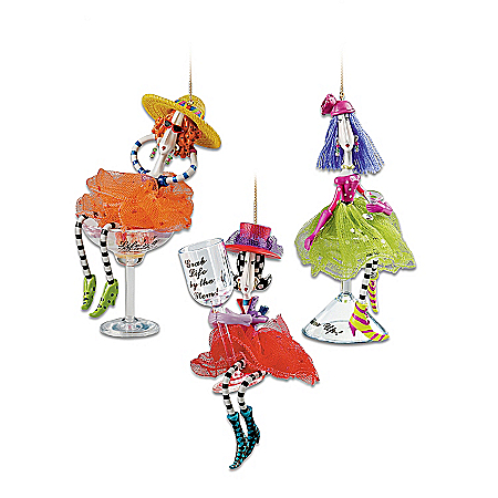 Dolly Mama's Happy Hour Ornament Set: Set Four