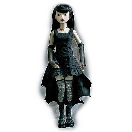 16-Inch Vinyl Ball-Jointed Vampire-Costumed Doll: Once Bitten, Twice Shy Delilah Noir