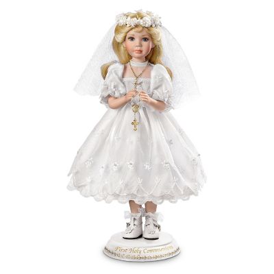 Her First Holy Communion Porcelain Doll: Blonde