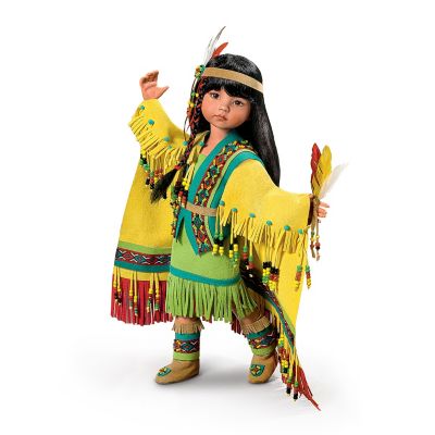 Native American-Inspired Ball-Jointed Doll: Tiny Fancy Shawl Dancer