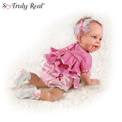 Breast Cancer Support Lifelike Baby Doll: Crawl For The Cause