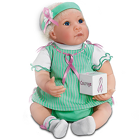 Breast Cancer Support Lifelike Baby Doll: Keep Courage For The Cause