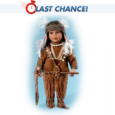 Native American-Style Porcelain Tonda Doll