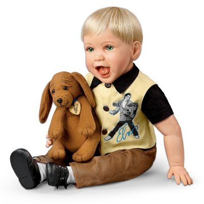 The Elvis Inspired Hound Dog Baby Doll: Comes With a Free Musical Plush Dog