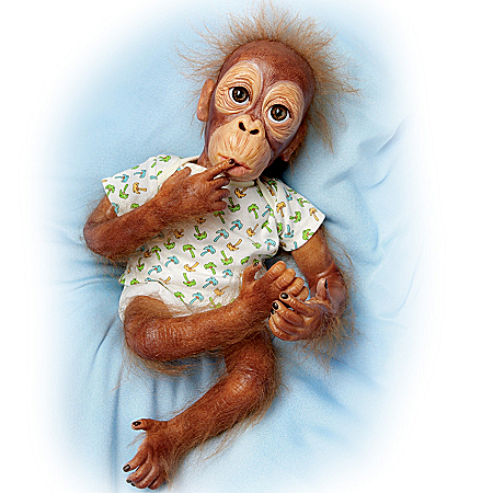 Lifelike Baby Orangutan Doll: Baby Pongo