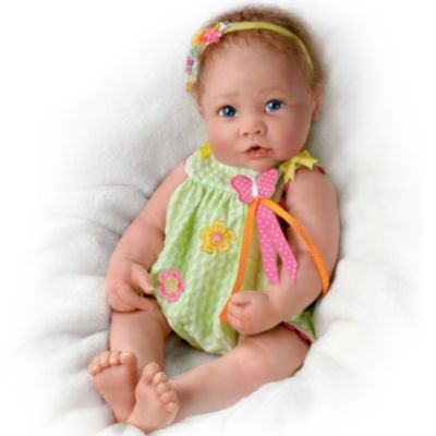 Touch-Activated Lifelike Baby Doll: Butterfly Kisses