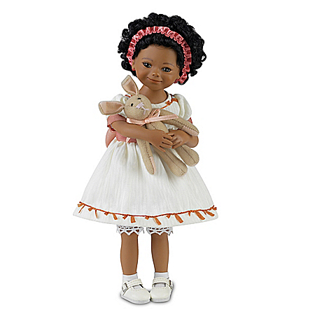 Mayra Garza Shaniqua And Her Bunny Lifelike Child Doll