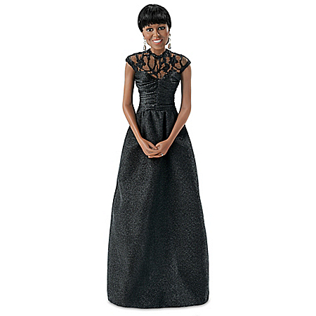 First Lady Michelle Obama 2013 White House Correspondents Dinner Portrait Doll
