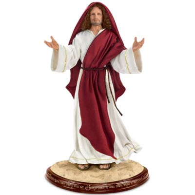 Jesus Footprints In The Sand Religious Sculpture