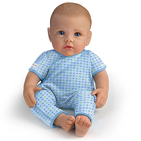 So Truly Mine Baby Doll: Light Brown Hair, Blue Eyes, Boy With Blue Outfit