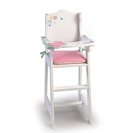 High Chair Baby Doll Accessory Set With Bib