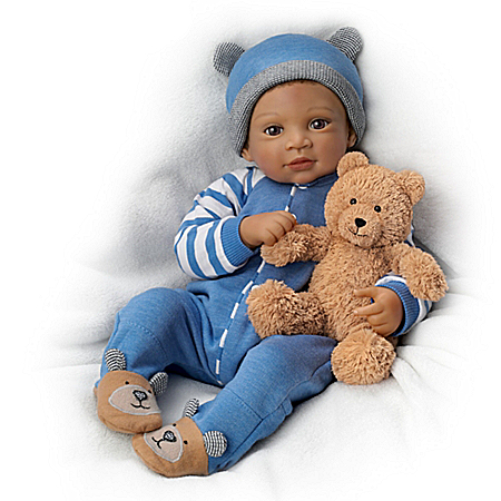 Waltraud Hanl Calvin And Teddy Lifelike Baby Boy Doll