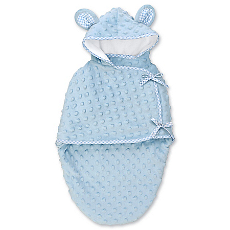 Blue Bear Fleece Bunting Baby Doll Accessory