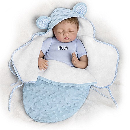 So Truly Real Baby Of Mine Blue Bear Personalized Vinyl Baby Doll