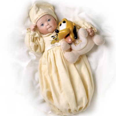 Disney Dreamland Baby Pluto Porcelain Baby Doll