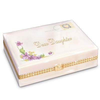 Dear Daughter Collectible Porcelain Music Box Gift For Daughter