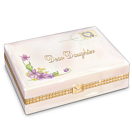 Dear Daughter Collectible Porcelain Music Box Gift For Daughter