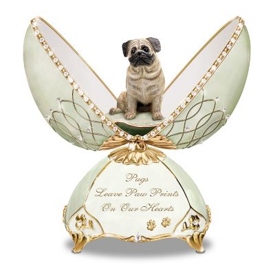 Musical Egg: Faithful Friend Pug Musical Egg