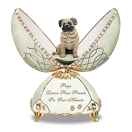 Musical Egg: Faithful Friend Pug Musical Egg
