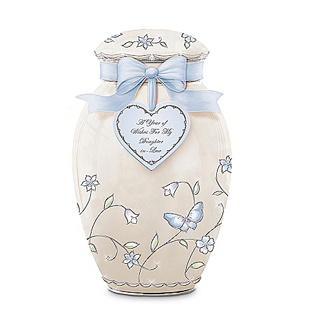A Year Of Wishes Gift For My Daughter-in-Law Porcelain Musical Ginger Jar