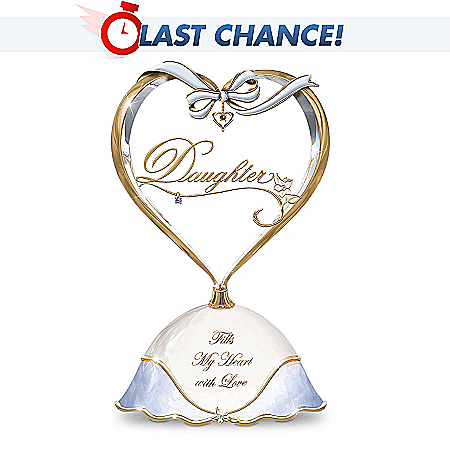 Treasured Daughter Porcelain Music Box: Daughter Gift