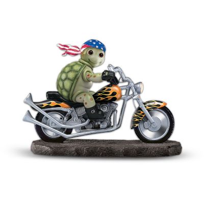 Born To Ride Collectible Turtle And Motorcycle Musical Figurine