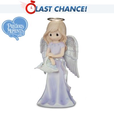 Precious Moments Alzheimers Awareness Porcelain Angel and Flowers 