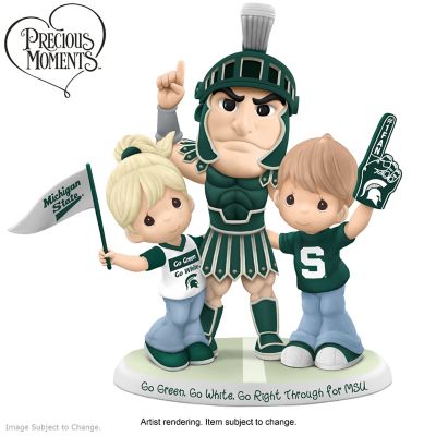 Go Green Go White Go Right Through For Msu Spartans Precious Moments Figurine