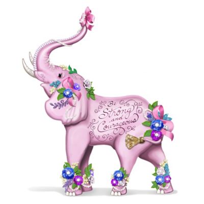 Be Strong And Courageous Breast Cancer Awareness Elephant ...