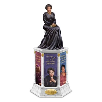 Phenomenal Icon Dr. Maya Angelou Tribute Tower Hand-Painted Sculpture